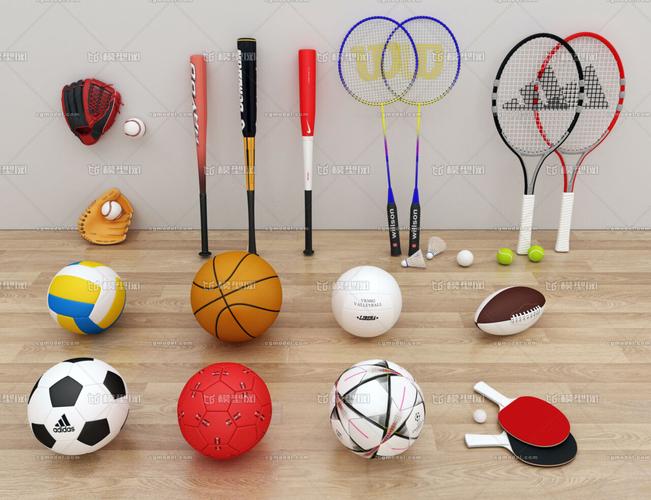 体育用品球类组合 排球 篮球 足球 羽毛球 网球 垒球 橄榄球 乒乓球
